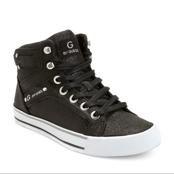 G by Guess Black Glitter High-Tops - Picture 1 of 12